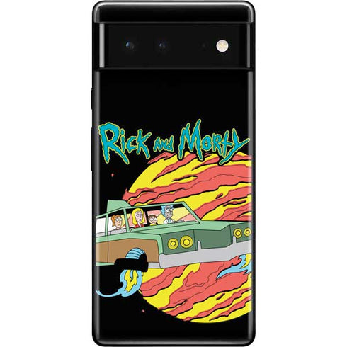Adult Swim Rick and Morty Family Wagon Google Pixel 6 Skin